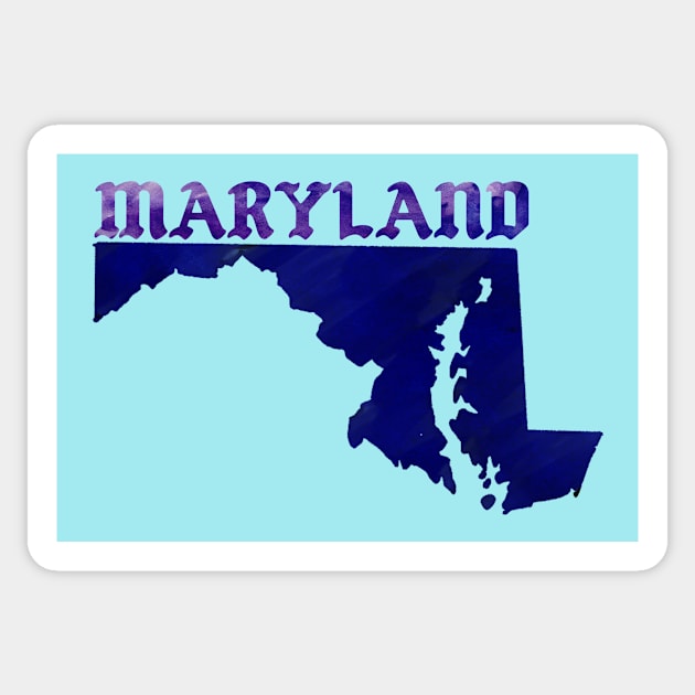 The State of Maryland - Watercolor Sticker by loudestkitten